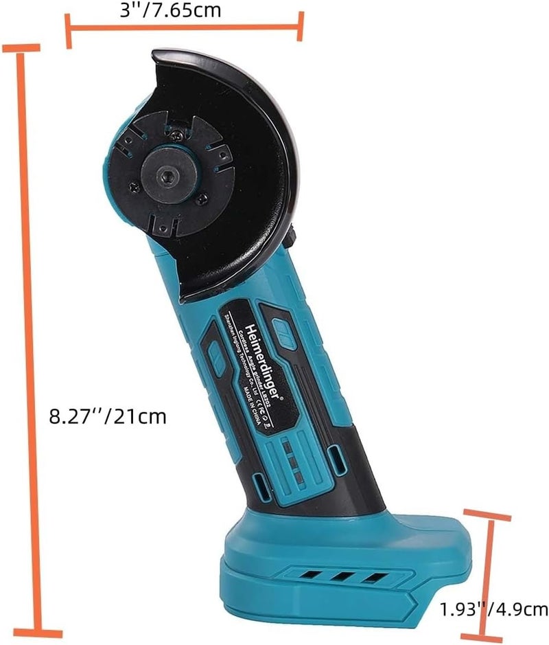 Heimerdinger Brushless Mini Angle Grinder with 4000mAh Battery,Cordless Electric Grinding Tool,19500rpm Compact Power Handheld Cutter for Metal Grinding,Cutting - Image 5